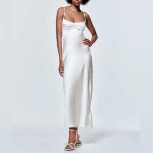 Zara Satin Effect Cut Out Dress